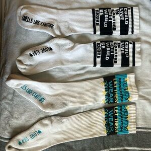 Original and vintage made in America Juicy Couture socks. Two pairs.